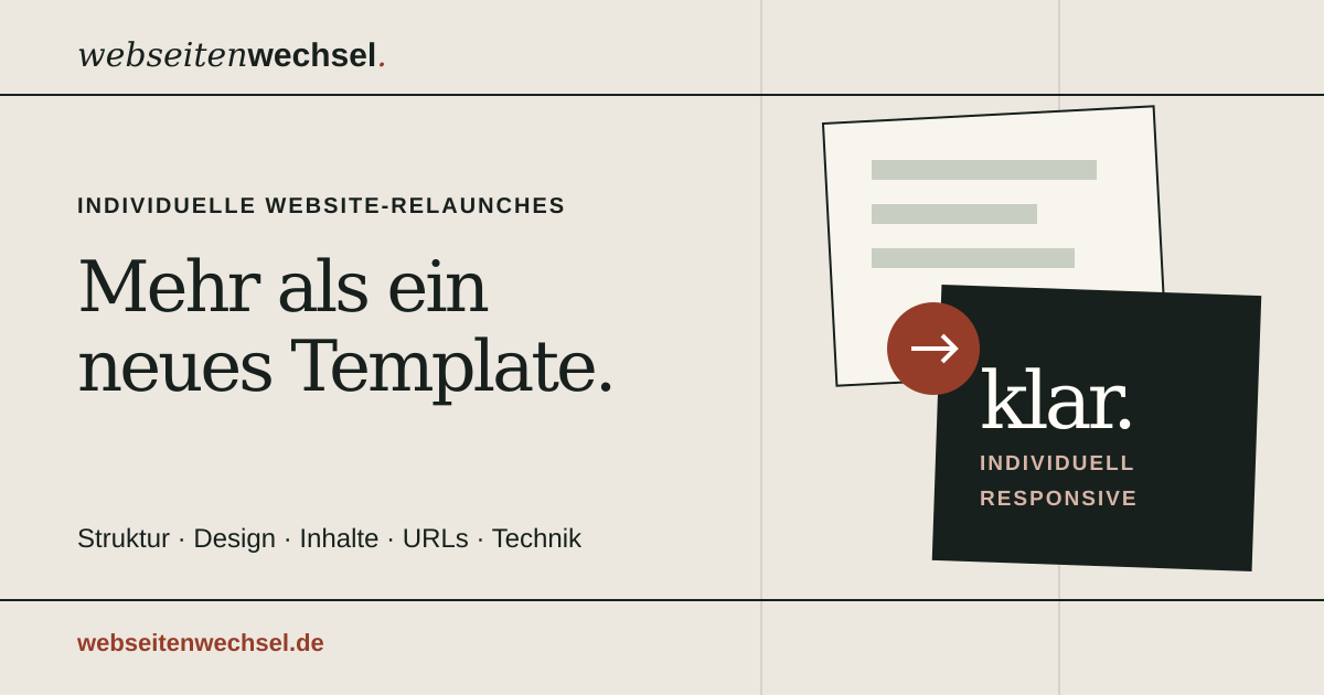Website-Relaunch für Unternehmen | Webseitenwechsel